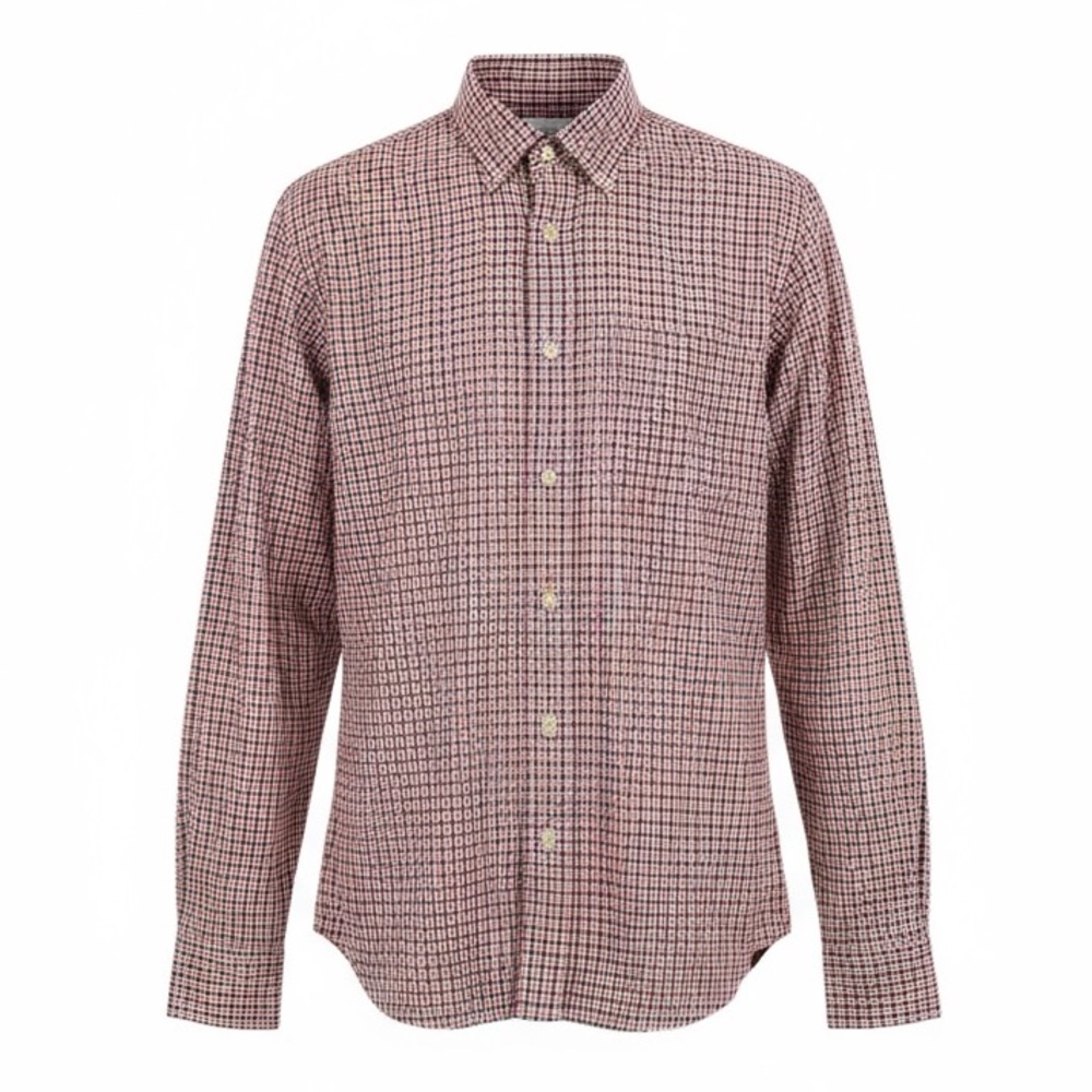 J. Crew Mens Slim Fit Button Down Shirt Long Sleeve Gingham Red Blue Size Large - Picture 2 of 12